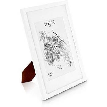 Casa Chic A3 Portrait Frame – White Wood, Transparent Front, A4 Mounting