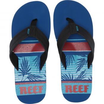 Reef Waters, Chanclas de Playa para Hombre, Azul (Blue Palm Upa), 43 EU