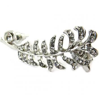 Collezione Lily N9319 – Orecchia Sissi Argento e Piuma