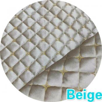 Non-slip Back Soft Velvet Quilted Fabric 50x275cm for Sofa Covers