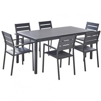 Beliani 7-Piece Patio Dining Ensemble