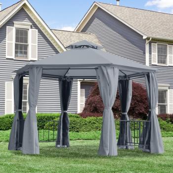 Outsunny 2 Tier Gazebo Canopy Party Tent