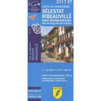 Sélestat Ribeauville 1 : 25 000: Haut-Koenigsbourg, Pnr des Ballons des Vosges