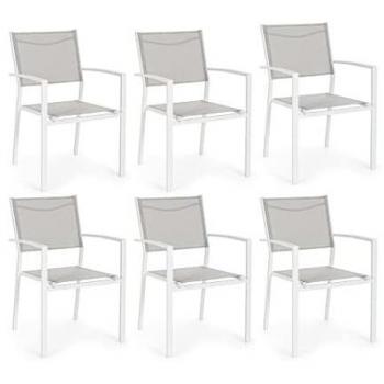 Sedia da esterno in alluminio Hilde Bianco