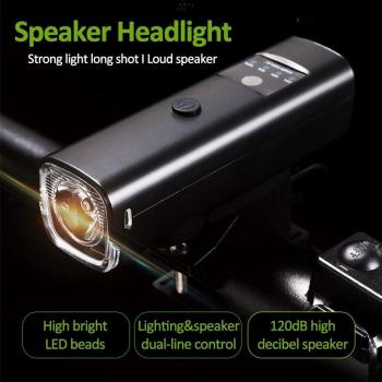 Bocina con luz frontal y linterna para ciclismo