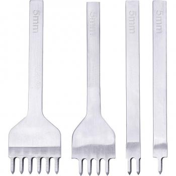Kit de 4 Herramientas para Trabajos en Cuero con Puntas de 1, 2, 4 y 6 mm