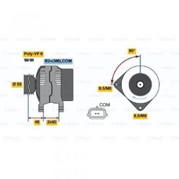 Alternador de alta eficiencia BOSCH 0 986 049 030