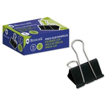 Pinza sujetapapeles 19 mm. pala abatible color negro bismark 321724