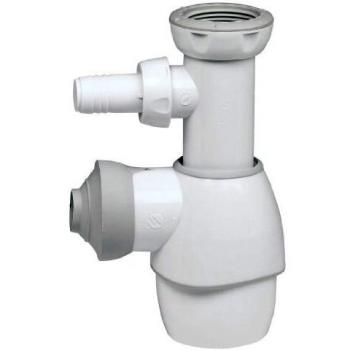 Sifón para lavabo color blanco y gris Wirquin