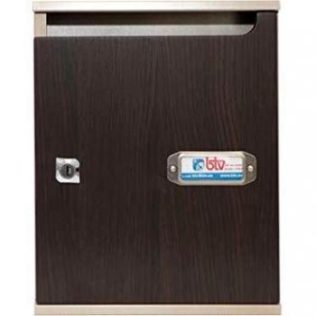 Buzón Vertical BTV Gala Acero/MDF Wengué 300x240x80 mm