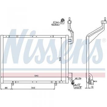 Nissens 940287: Condensatore per Climatizzazione Efficiente