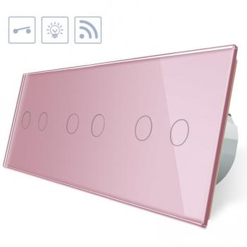 Interruptor remoto 6 botones frontal rosa