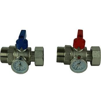 PolyPipe UFH Manifold Isolation Valves 1 Stainless Steel (Pair)