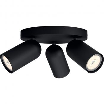 Philips Pongee 3-Head Ceiling Light Black