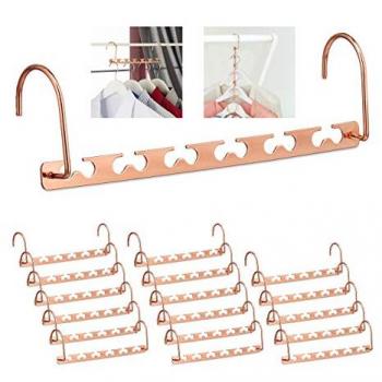 Cintre Métallique 18‑pièces, Horizontal & Vert, Gain de Place 26 cm