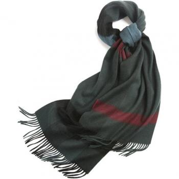 Wixra Lamb's Wool Plaid Cashmere‑Blend Scarf