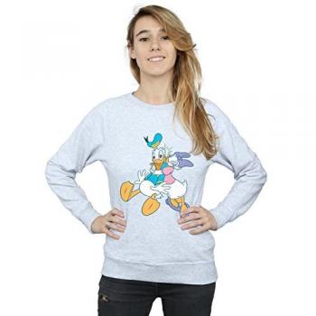 Disney Women's Grey Kissed Duck T-Shirt (Small)