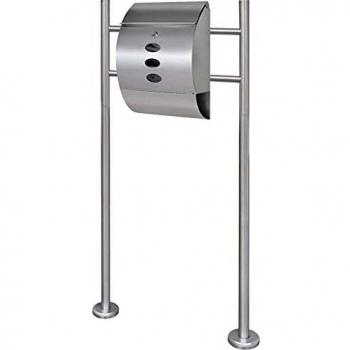 Vidaxl Mailbox on Stand Stainless Steel