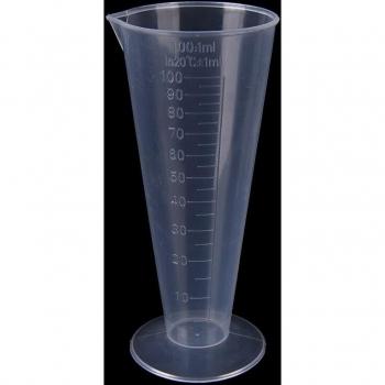 Küchenwerkzeug: 100 ml Kunststoff-Dreiecksmessbecher (transparent)