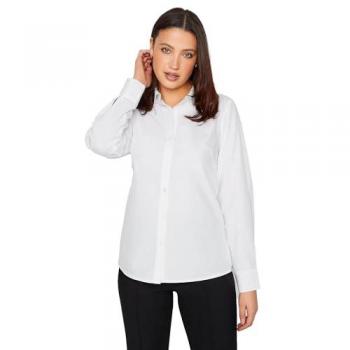 Long Tall Cotton Shirt, Women’s Size 22 – White