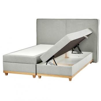 Stilvolles Boxspringbett mit Hohes Kopfteil und Bettkasten 160 x 200 cm