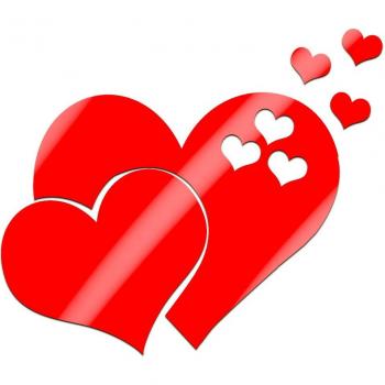 Pared de Corazones Luminiscente
