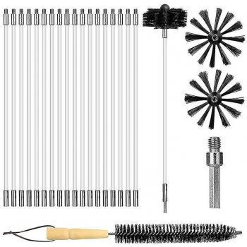 Pack 22 brosses de ventilation de conduit + 18 tiges nylon