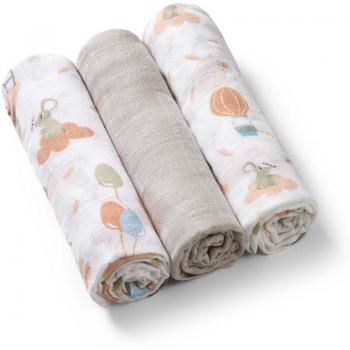 BabyOno 3 Pannolini Mussola Bambù 70x70 cm Topo