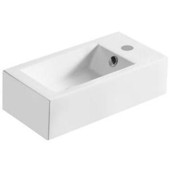 Mini Appoggio Lavabo 50x25,5 cm – Versione Rettangolo – LA47 Bianco DX