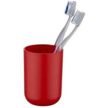 WENKO Porta Spazzolini Brasil Rosso (TPE, 7.3x10.3x7.3)