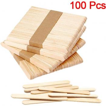 Ice Cream Craft Sticks 50/100pcs Natural Wooden 114MM