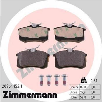 ZIMMERMANN Bremsbeläge 20961.152
