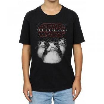 T-shirt nera Porg Star Wars: Gli Ultimi Jedi 12-13 anni