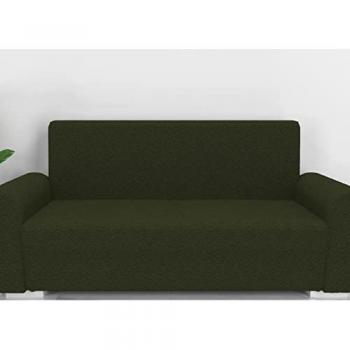 Copridivano Effetto Velluto Verde per Poltrona