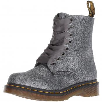 Pascal Glitzerschuhe – Dr.Martens PU Pewter, Größe 41 EU
