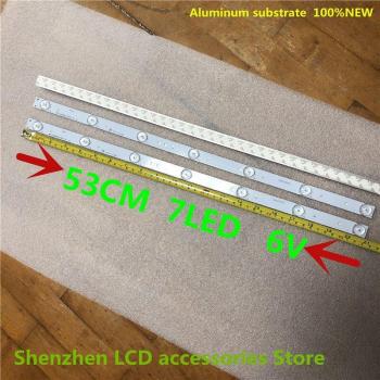 LED Lichtleiste für LCD TV 53CM 7 LEDs 6V Aluminium 9 Teile/Set