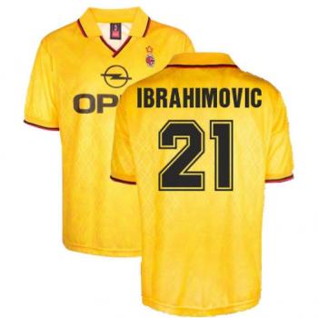 Camiseta Retro Amarilla AC Milan 1995-1996 Ibrahimovic 21
