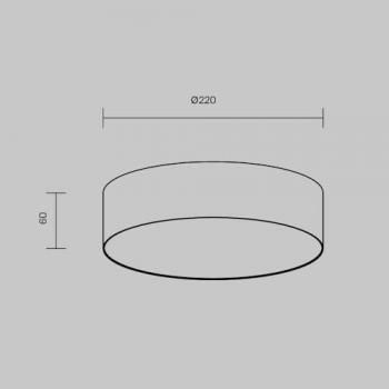 Maytoni ZON Surface‑Mounted Downlight (Matte Gold) – 3000 K, 1420 lm