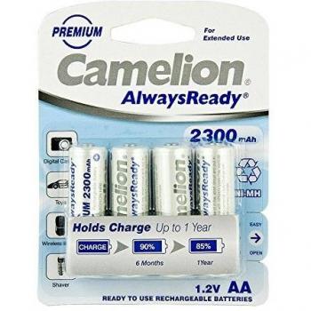 Camelion AlwaysReady Akku Ni-MH AA HR6 1,2V 2300 mAh 4er Blister Mignon 17423406