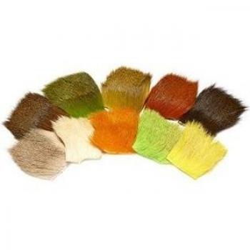 Veniard Fly Tying Materials: Dark Brown Deer Body Hair, Hair Stacker, Short Cock Neck Hackles
