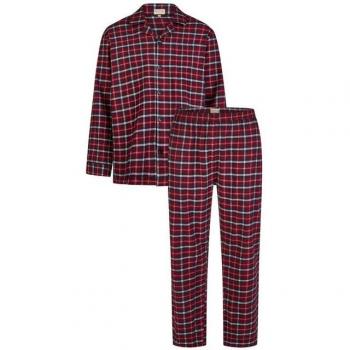 Phil & Co Heren Pyjama Flanel met Lange Mouwen en Knoopsluiting