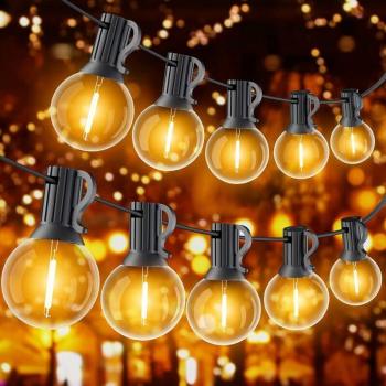 Guirlande LED Guinguette Esterni 30m, 50 Lampadine E12 G40