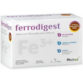 Phidinut Ferrodigest Hierro Biodisponible Sin Reflujo 30 Sobres