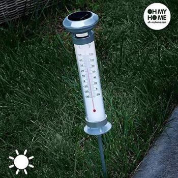 Lampe solaire avec thermomètre 59 cm