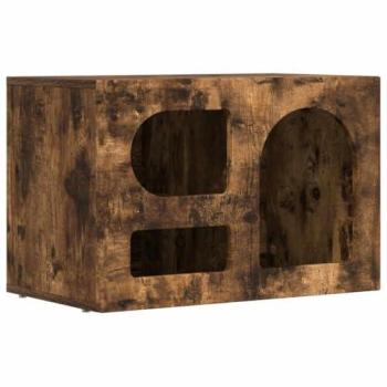VidaXL 60x35x40 cm TV Console in Smoked Oak Finish (Engineered Wood)