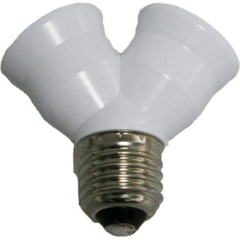 Adaptador E27 Doble, 1 a 2 Portalámparas, 5 Piezas