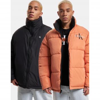 Chaqueta Calvin Klein Jeans Reversible 90s Puffer naranja negro