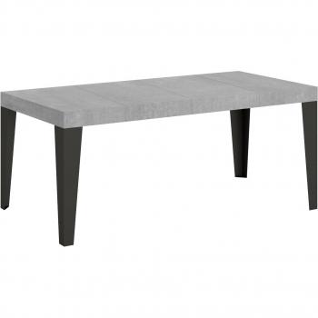 Table Moderne Itamoby 90x90/246 Cm Ciment Anthracite