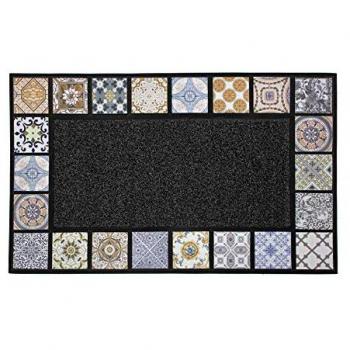 Tapis d'entrée rectangulaire 45 x 75 cm en PVC antidérapant