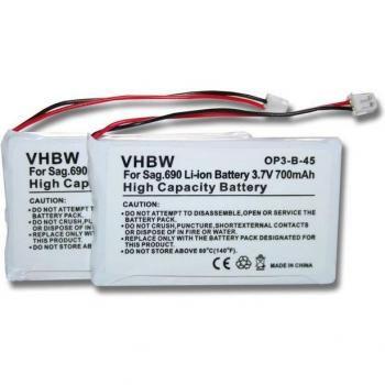 Batterie double 700 mAh – Téléphone fixe Sagem 690